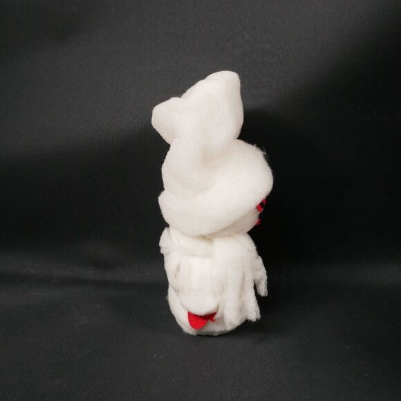 Handcrafted Cotton Snowman Felt Plush With Red Accents - Picture 4 of 7